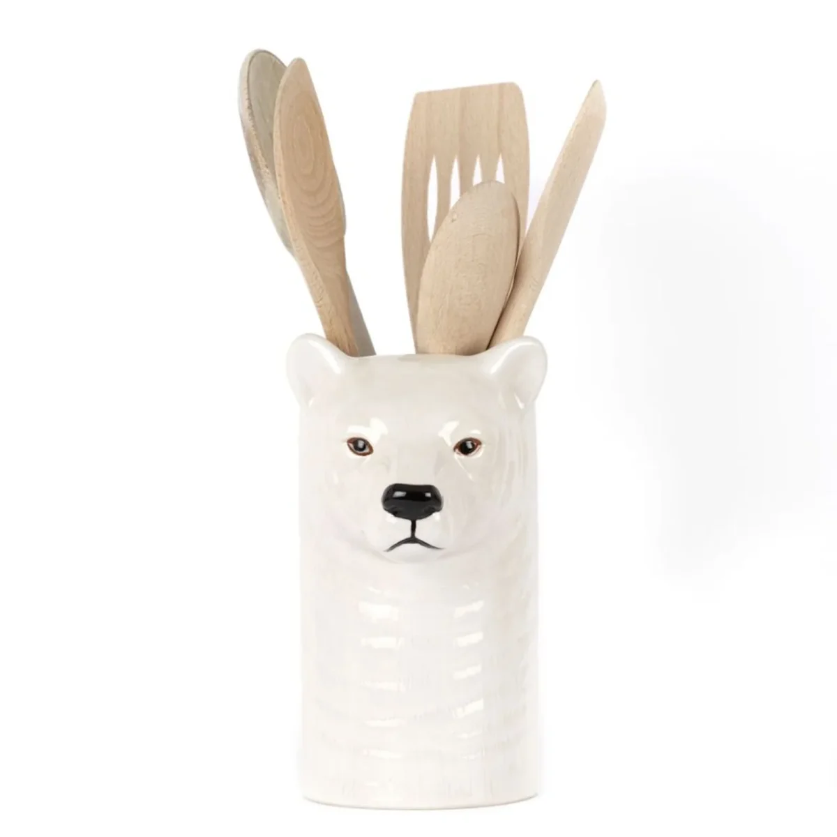 Isbjørn vase i stentøj – Quail - Billede 5